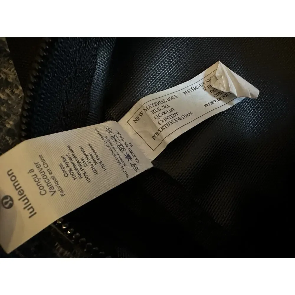 Lululemon Backpack Mens/ Unisex Black Front Pocket Work School Sport City Bag